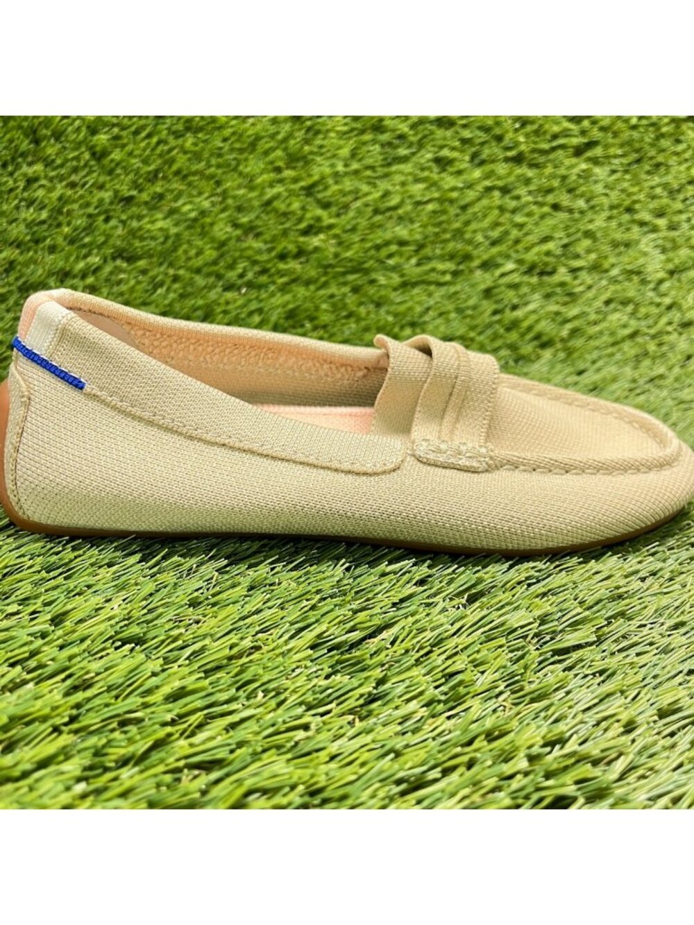 Rothy's The Driver Womens Size 5 Beige Casual Classic Slip On Loafer Flats Shoes